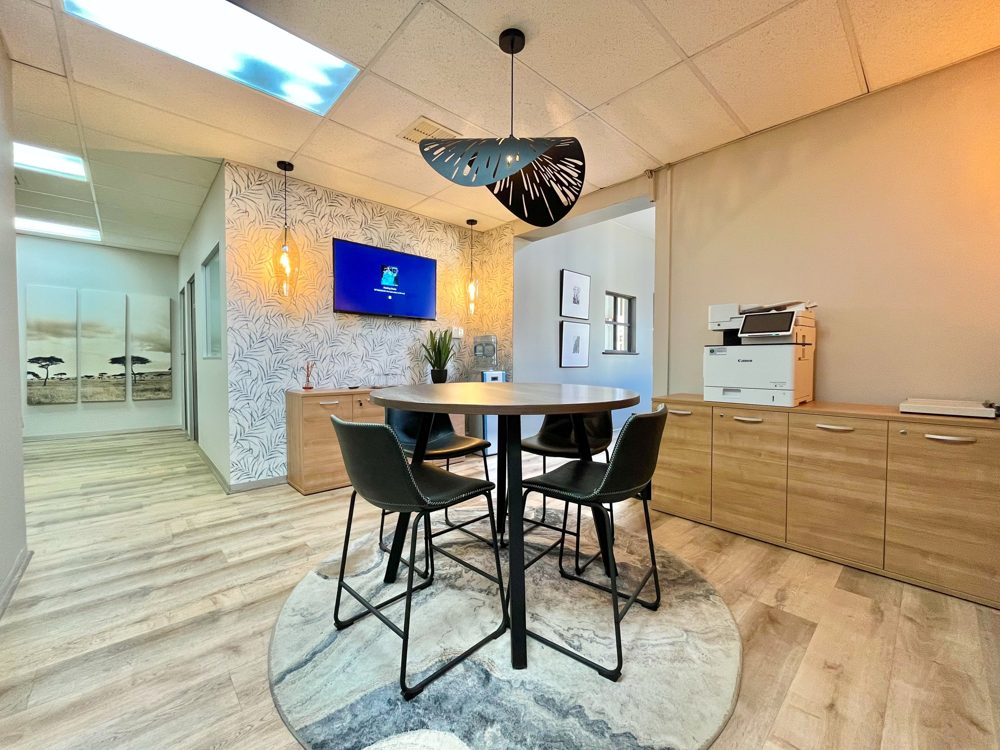 Kitchen and shared dining table
