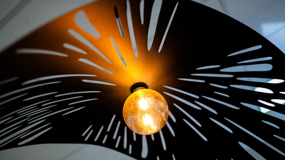 Warm decorative pendant light at The Chambers